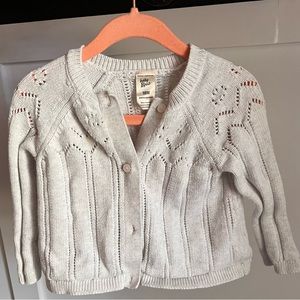 Baby Light Grey Knit Cardigan
